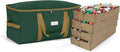 Covermates Keepsakes Adjustable Ornament Storage Bag – Heavy-Duty Polyester, Padded Dividers & FlexGrid Trays – Protective Holiday Ornament Organizer with Handles & Label Window, Green