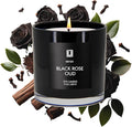 Lulu Candles | Black Rose & Oud | Smells Floral and Smokey | Luxury Scented Soy Jar Candle | Hand Poured in The USA | Highly Scented Long Lasting (9 Oz.)