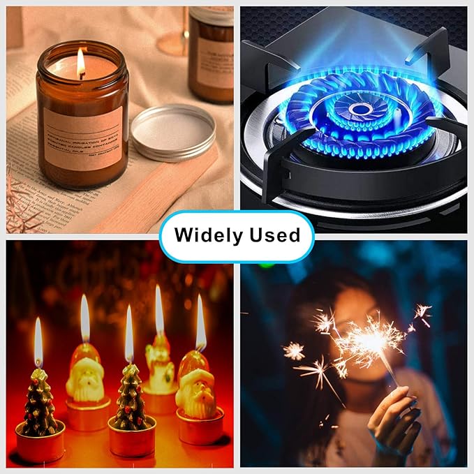 Electric Candle Lighter Plasma Arc Lighters Long USB Rechargeable Lighters Windproof Flameless with Double Safety Lock for Candle BBQ Camping (Rose Gold)