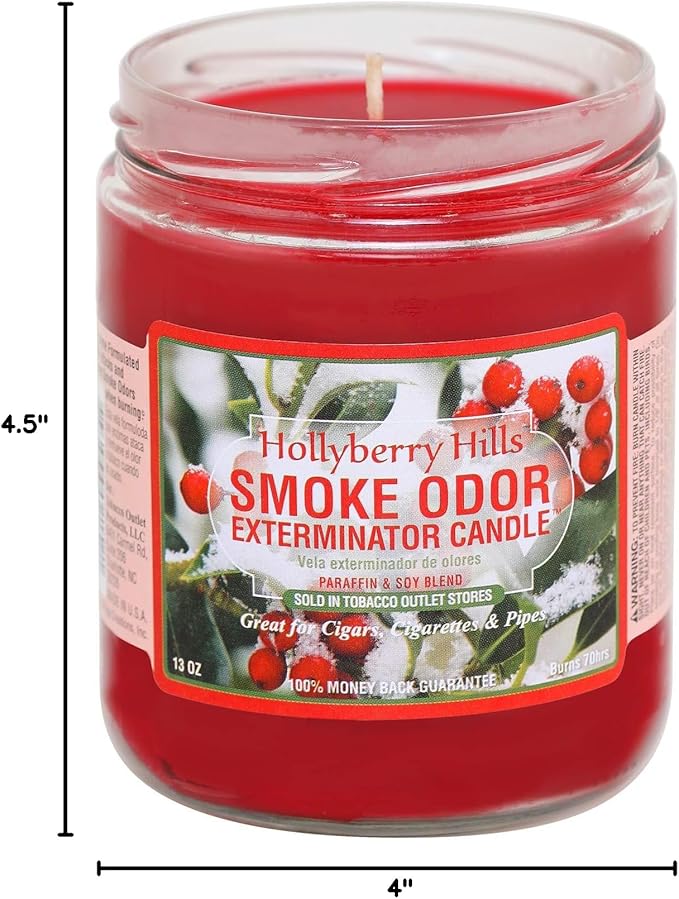 Smoke Odor Exterminator Candle, Hollyberry Hills