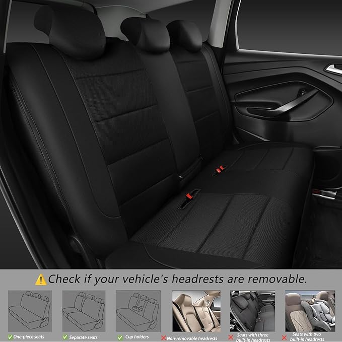 5 Seats Car Seat Covers Full Set for Volkswagen Taos S/SE/SEL/R-Line, Water & Wear Resistant Leather Automotive Seat Cover, Breathable Car Interior Protectors Cushion,B Grey