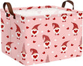 Valentine's Day Basket for Gifts Empty Cute Heart Large Gift Basket Decorative Storage Bin for Kid and Baby Room Décor (Pink Dwarf Love)