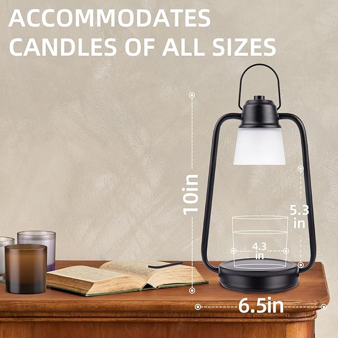 MAOYUE Candle Warmer Lamp with Timer Dimmer - Mothers Day Gifts for Women, Electric Wax Melt Warmer Lamp for Jar Candles, Vintage Candle Lamp Warmer with 2 Bulbs, House Warming Gifts New Home Decor