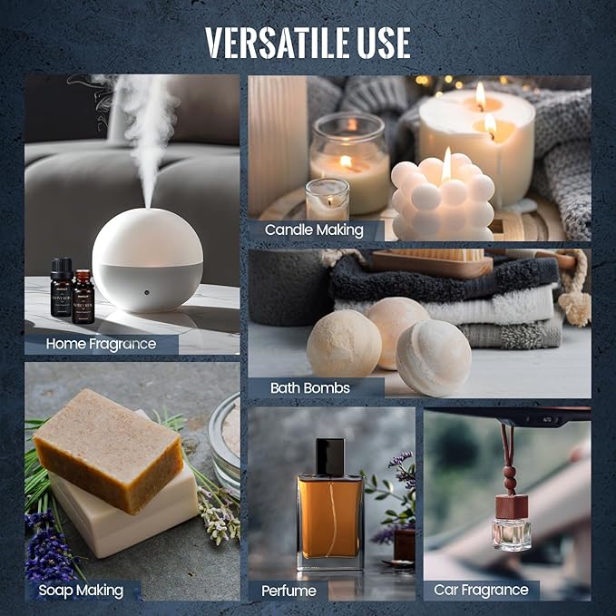 Luxury CEO Man Essential Oils Set,Men Essential Oils for Diffusers for Home,Gift for Men & Father, Masculine Fragrance Oils for Candle & Soap Making, Confident Aromatherapy Oils Kit