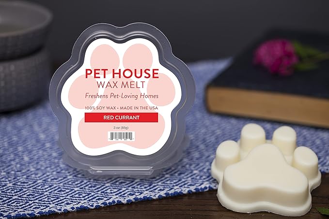 Pet House Red Currant Scented Wax Melts - Long-Lasting Plant Based Soy Wax Melts Pet Friendly Pack of 2