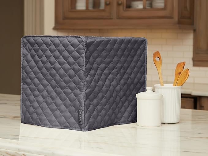 Covermates Keepsakes Rice Cooker Cover – Quilted Appliance Protector for Electric Rice Steamers – Dust & Stain Resistant, Washable Slip‑On Design for Countertop Storage, Slate