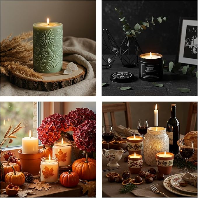 160Pcs 8 inch Pre Waxed Candle Wick with 160pcs Wick Stickers and 10Pcs Candle Wick Holders, Bulk Cotton Candle Wicks for Candle Making, Soy Wax