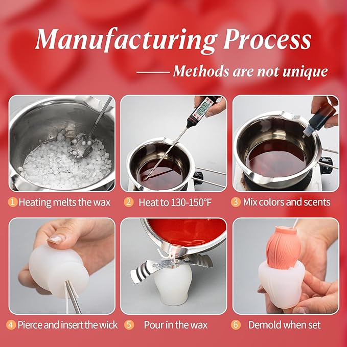 MGLIFEUL 2Pcs Tulip Silicone Candle Flower Wax Mold Silicone for Candles Resin Making Molds Moldes De Silicona para Hacer Velas Artesanales De Silicona,for Making Mothers Day Gifts for Mom Daughter