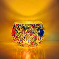 wpdash Turkish Mosaic DIY Candle Holder Set Artistic Glass Decorative Tealight Stand for Kid' Nightstand & Living Room Decoration Parent-Child Interactive Handmade Craft Creative Festival Gift