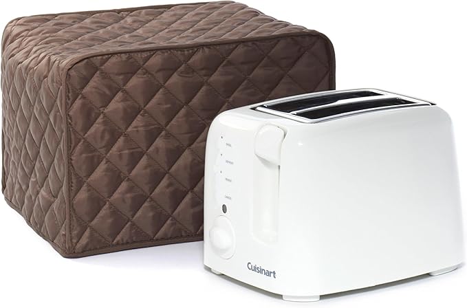 Covermates Keepsakes Toaster Cover – Quilted Appliance Protector for Coutertop Bread Ovens – Dust & Stain Resistant, Washable Slip‑On Design for Countertop Storage, Bronze