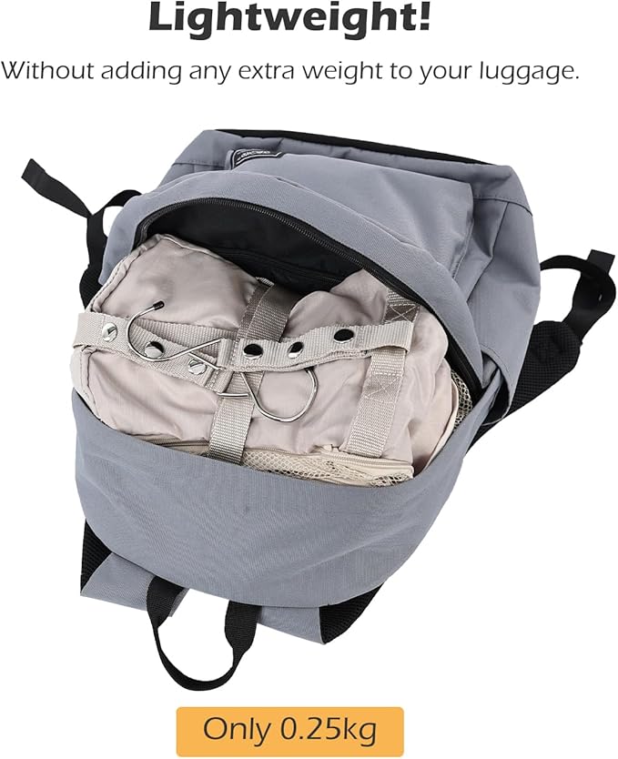 TABITORA Travel Luggage Organizer Hanging Packing Cubes Portable Hanging Shelves Carry on Closet for Suitcase with 2 Hooks,Collapsible(Purple,S)