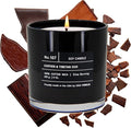 Lulu Candles | Leather & Tibetan Oud | Luxury Scented Soy Jar Candle | Hand Poured in The USA | Highly Scented & Long Lasting- 9 Oz.