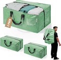WORKPRO 2 Pack Extra Large Moving Bags with Zippers & Carrying Handles Backpack Straps, Heavy-Duty Storage Tote for Space Saving & Storage, Alternative to Moving Box (Green)