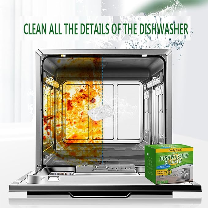 Finally Fresh Dishwasher Cleaner Tablets, 12 Count
