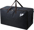 27.5 X 16.5 X 13.8", 3-Side Zip Open Storage Bag with Handles for Christmas Trees, Party Ornament Decorations Organizer Bags, Black Dots
