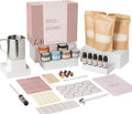 Mar Lau Luxe Soy Candle Making Kit for Adults – Complete Candle Making Supplies with Wax Melting Pot, Candle Wax for Candle Making, Craft Kits for Adults Women, Spa Fragrance Oils, Metal Tins & Tools
