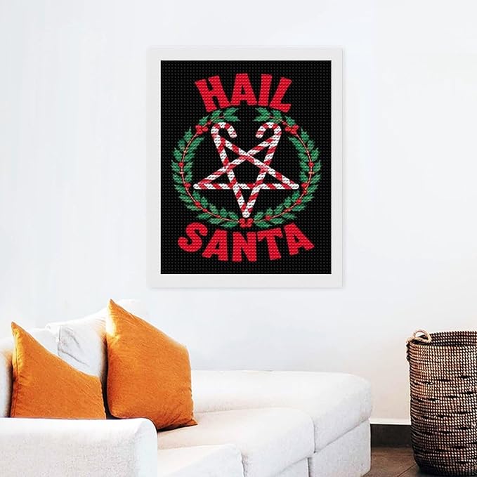 AIVKIEJK Diamond Painting Kits for Adults - Hail Santa Christmas Painting DIY 5D Full Drill Diamond Dots Paintings with Diamonds Gem Art and Crafts Home Decor 16"x20"
