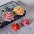 Peony Flower Candle Molds with Wick Pin and 50 Wicks,2PCS Silicone Candle Mold for Candle Making,3D Peony Flower Resin Candle Soap Silicone Molds