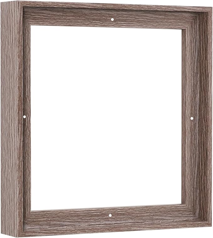 Pixy Canvas Floater Frame 4x4 for 1-1/2 (1.5) inch Deep Canvas Paintings/Canvas Prints/Wood Canvas Panels/Wall Art/Wall Decor/Home Decor/Artwork (Gray Oak, 4 x 4 inch, Square)