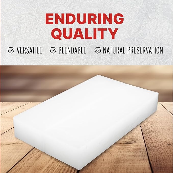 Blended Waxes, Inc. Paraffin Wax Blocks, Household Paraffin Wax for Candle Making, Canning, Waterproofing, Metal Preservation, and a Variety of Other Applications, 1lb Blocks - Pack of 2