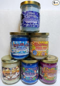 Smoke Odor Exterminator 13 oz Jar Candles Blue Serenity, Assortment (6) Includes Blue Serenity, HoliBlaze, Nag Champa, Vanilla Glitz, Woodstock & Sandalwood.