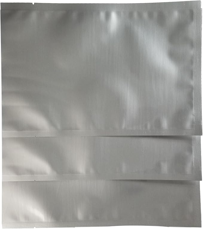Mylar Bags - 7.5 Mil Thick 8" x 12" - Genuine Odor-Proof Aluminum Foil-Lined Bag for Long Term Food, Grain, Baking, Herb, Survival Storage Container (50 and 100) (50)