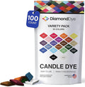Candle Dye - Made in The USA - 20 Popular Colors for Paraffin or Soy Wax - Premium Colorants - Highly Concentrated - Great for Professionals or Hobbyist - 100 Dye Chips