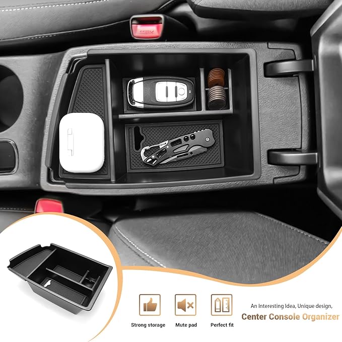 YEE PIN Kia Niro Center Console Organizer - Armrest Console Tray Storage Tray for 2016 2017 2018 2019 2020 2021 2022 Kia Niro Accessories (Gas & Hybrid)
