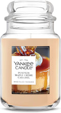 Yankee Candle Pumpkin Maple Crème Caramel, Scented Candle, 22oz Large Jar with up to 150 Hour Burn Time, Giftable