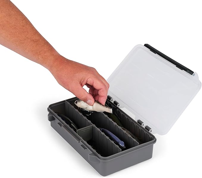Plano StowAway 3600 Deep Stow Tackle Box with Corrosion-Preventive Rustricor, Single Latch Design, Transparent DuraView Lid, Stackable Storage for Fishing Bait, Lures and Gear