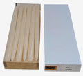 Elegant Ivory Taper Candles, 15 Inches Very Tall Premium Quality Candles, Hand-Dipped, Dripless, Smokeless and Unwrapped Bulk Pack for Events - Set of 12 (Ivory)