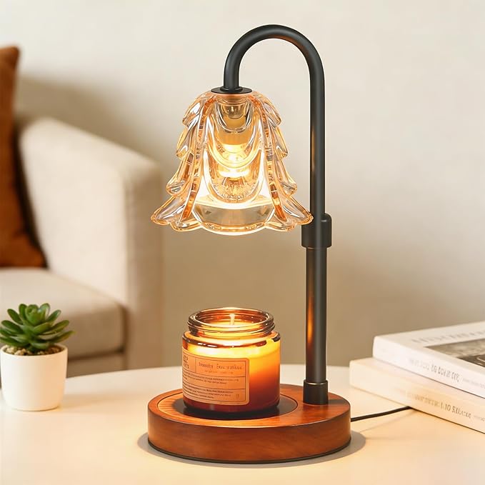 Candle Warmer Lamp with Timer & Dimmer, Electric Wax Melter for Jar Candles, Safe Flameless Candle Warmer Light for Bedroom, Home Decor & Gift