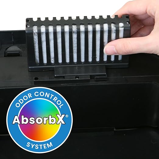 iTouchless Official AbsorbX Trash Can Odor Filters 3-Pack, Stops Garbage Smells, All Natural Activated Charcoal Deodorizer Air Freshener Absorber for 8 Gallon & Larger Garbage Bins with Compartment