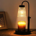 Black Candle Warmer Lamp with Timer – 4 Level Dimmable Wax Melter, Adjustable Height Electric Candle Light Warmer | Modern Minimalist Flameless Candle Lamp for Home Décor & Jar Candles