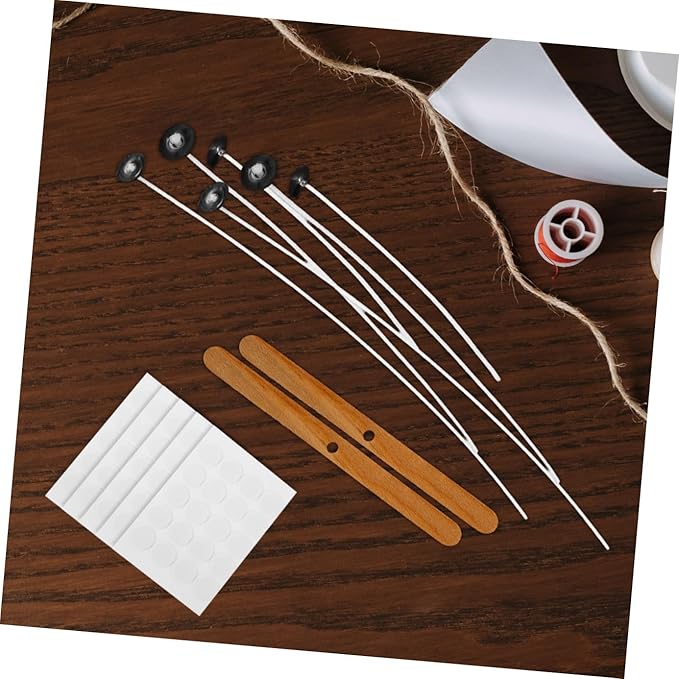 KONTONTY 1set Candle Making Kit Candle Wicks Wick Holders and Stickers Essential Supplies for Home Parties