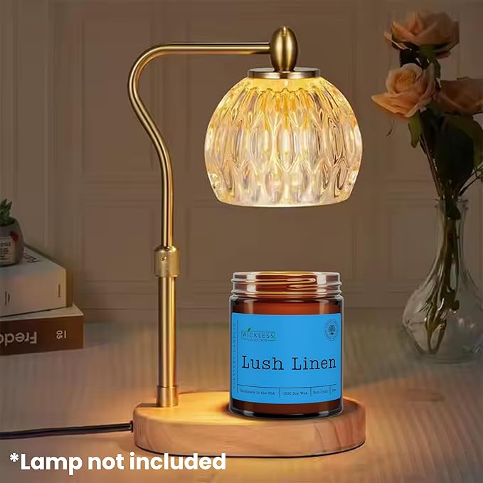 Wickless Linen Scented Candles for Candle Warmer Lamp, Many Scents to Choose, 100% Non-Toxic Soy Wax, Candle Melts for Warming Plate, Handmade in The USA (Lush Linen)
