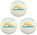 One Fur All Pet House Mini Candles for Pet Odor Made with Natural Soy Wax, Plant Based, Dog and Cat Friendly Scented Candles, Lemon Cupcake Pack of 3