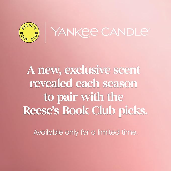 Yankee Candle x Reese’s Book Club, A Fresh Chapter, Spring Scented Candle, Bright Pomelo Scent, Blooming Rose Scent, 22oz Large Jar Candle with up to 150 Hours Burn Time, Giftable
