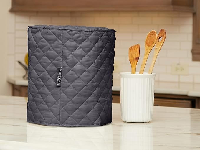 Covermates Keepsakes Blender Cover – Quilted Appliance Protector for Food Processors – Dust & Stain Resistant, Washable Slip‑On Design for Countertop Storage, Slate