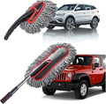 YeewayVeh Car Duster Kit, 2PCS Microfiber Exterior and Interior Scratch Free Car Duster Brush for Vehicles and Home Cleaning, Gray and Red