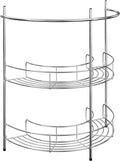 Pedestal Sink Organizer - Compact Under the Sink Rack with 2 Storage Shelves and Towel Holder - Space Saving Bathroom Storage by Lavish Home