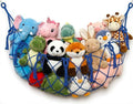 Stuffed Animal Net or Hammock for Flat Wall Mounted Handmade Macrame Toy Display Hanging Plush Toy Net for Stuff Animal Storage(blue large)