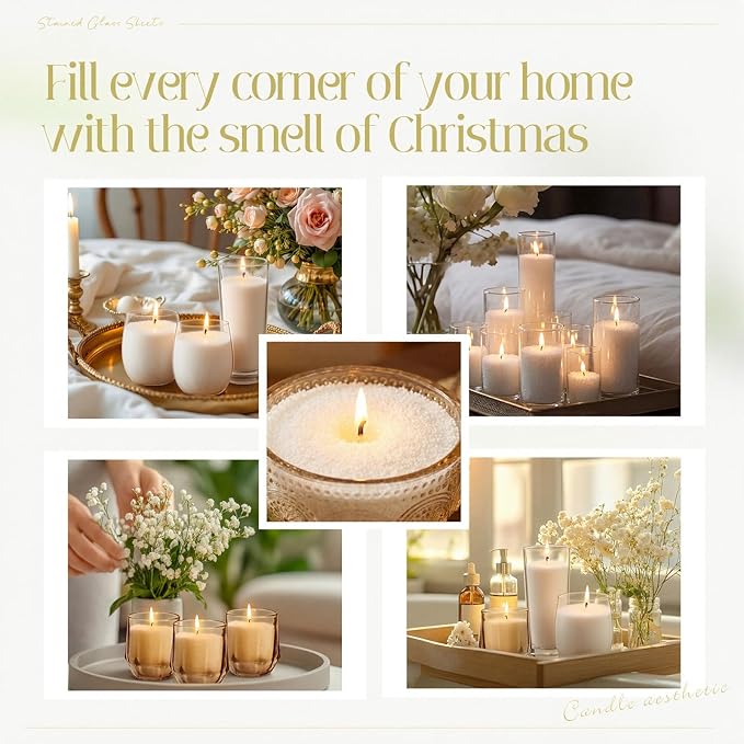 MTLEE Pearled Candle 4.4 lb Gardenia Jasmine Scented Sand Candle Wax Kit Valentines Day Gift for Women Lover with Wrap Box 100 Wicks White Beaded Wax Gift Set for Valentine's Day Wife Couples Mother