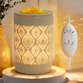 Bobolyn Wax Melt Warmer with Timer Ceramic Electric Candle Warmer Lamp with Timer and Dimmer for Scented Melts Wax Burner Fragrance Wax Melter for Home Office Bedroom Decor Gift for Mom Women