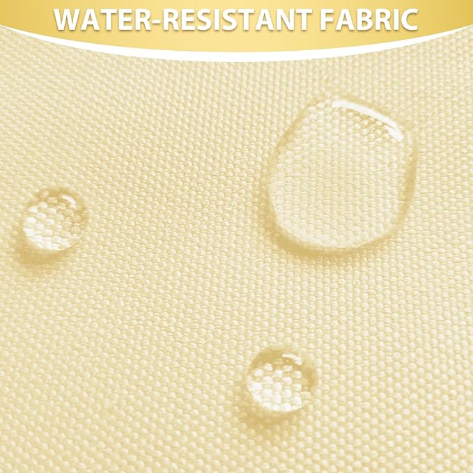 Waterproof Canvas Fabric by The Yard 58inch 600D Upholstery Material Polyester Fabric Outdoor Water Resistant Fabric for Sewing Chair Patio Cushion Purse Bag Interior, Pre Cut 1 Yard Light Yellow