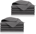 10 Pack Thickened Magic Cleaning Cloth Reusable Microfiber Cleaning Rag Bsorbent Magic Cleanings Glass Cloth Kitchen Toilet Cleanings Cloths for Kitchen Window Glass Cars (Grey)