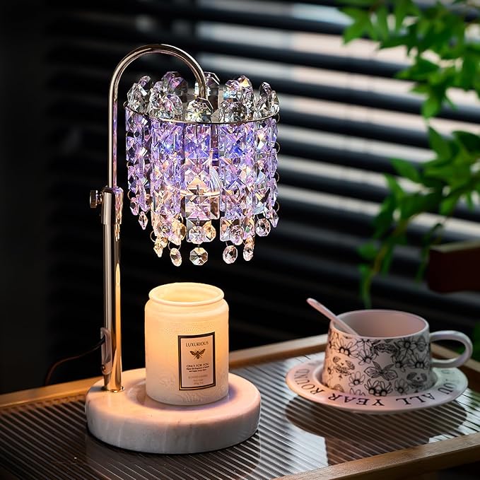 Candle Warmer Lamp with Timer Dimmer Adjustable Height for New Home Bedroom,Vintage Home Decor for Scented JaR 3 Bulbs for New Home Decor, Women Mom Christmas Birthday Gifts,Black (RGB Fgold)