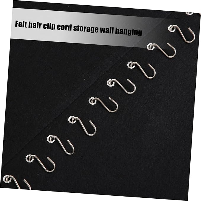 Levemolo Versatile Wall Hanging Organizer Bag Felt Storage Pouch with Hooks for Jewelry Hair Accessories Earrings and Necklaces Home and Bedroom Organization
