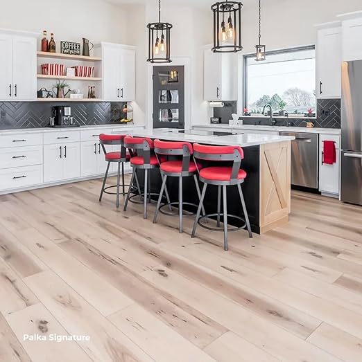 Flooret Luxury Vinyl Plank Flooring Light Sample Kit | 6 Pieces of 12" Cut Samples from Real Planks | DIY Click Installation, 40 Mil Wear Layer, Waterproof and Scratch Resistant LVP