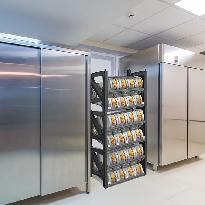 Shelf Reliance Cansolidator Max Large - 1-Pack Can Organizer for Pantry, Stackable Soda Can Storage for Kitchen, Holds 60 Large Cans of Food